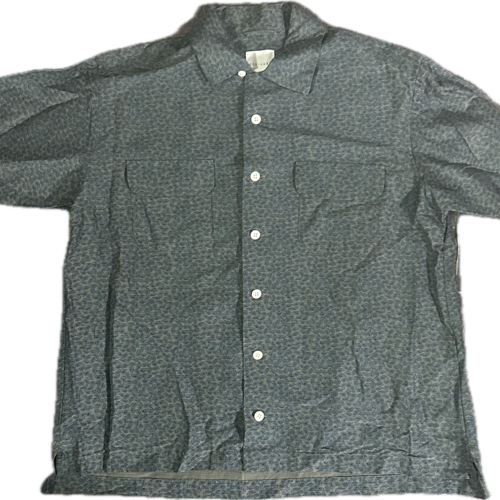 Toujours Silk Blend Oversized Shirt Women Size F Paisley Made In Japan